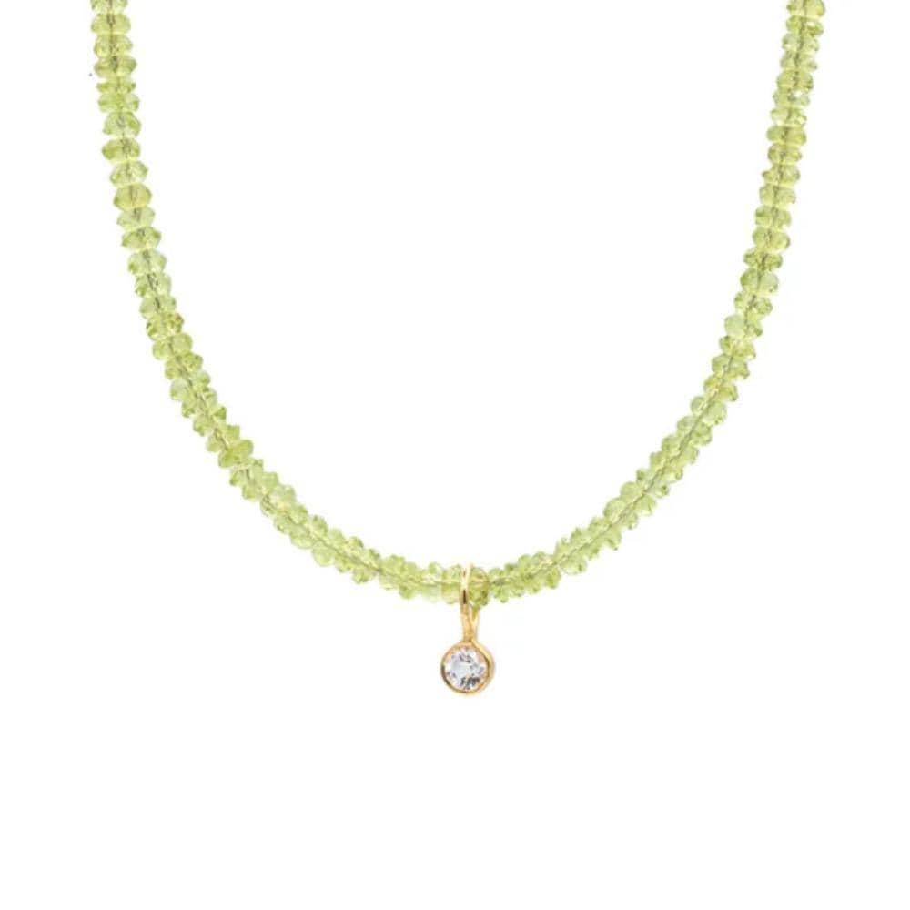 Peridot White Topaz - 14K
