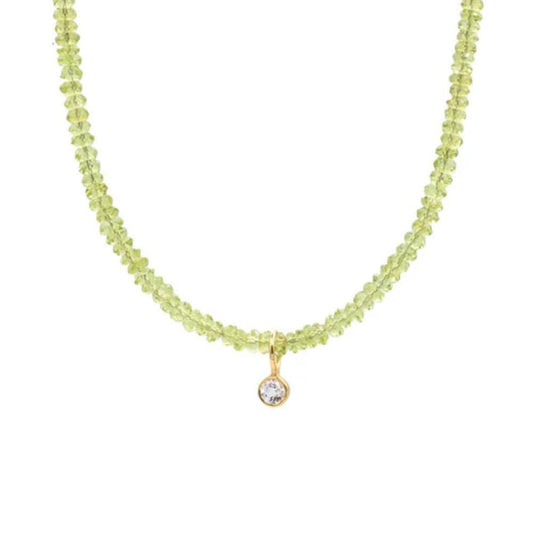 Peridot White Topaz - 14K