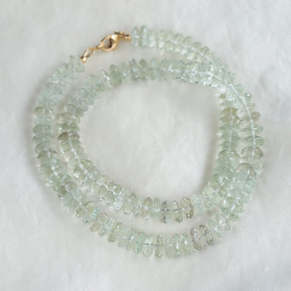 Green Amethyst Necklace - 14K