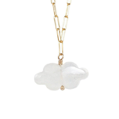 CLOUD MOONSTONE, [K110517_DIP] unique rainbow moonstone pendant necklace, Genuine moonstone Jewelry, 14K gold filled paperclip chain