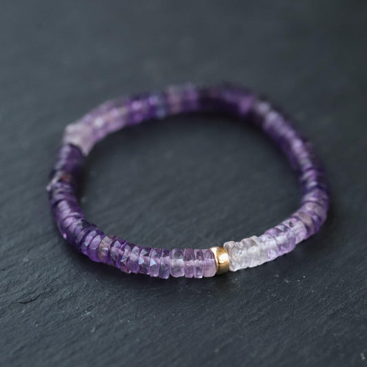 Amethyst Heishi Ombre Bracelet