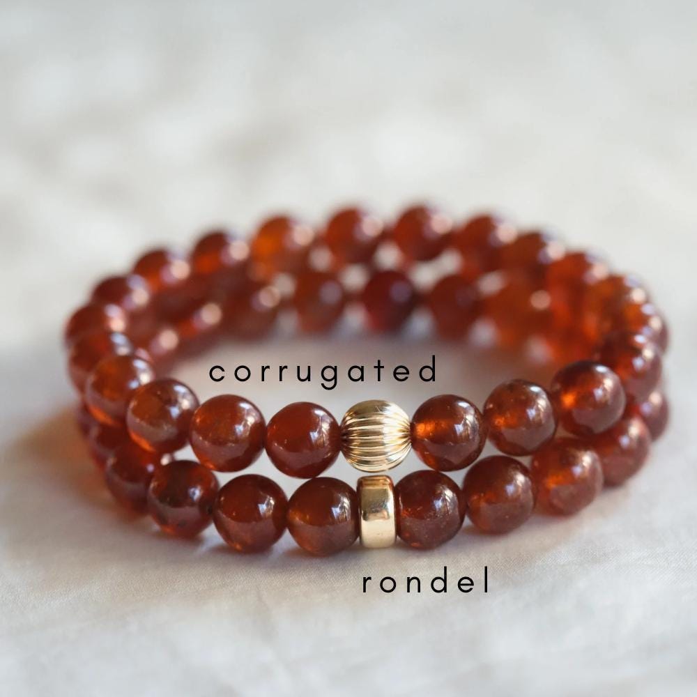 Hessonite Garnet Bracelet - 14K