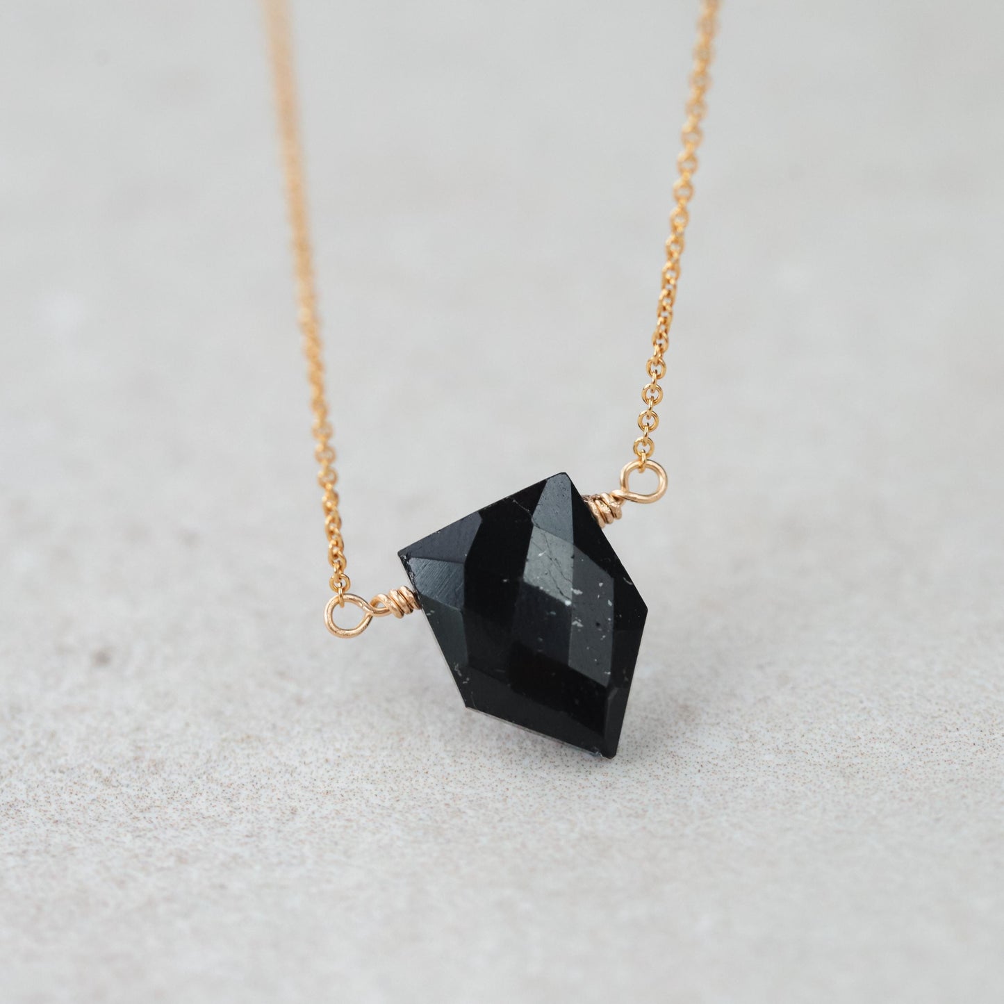 Black tourmaline pendant Necklace, Black tourmaline necklace, [ENBM2005] Genuine Black tourmaline Jewelry, flashy Black tourmaline necklace