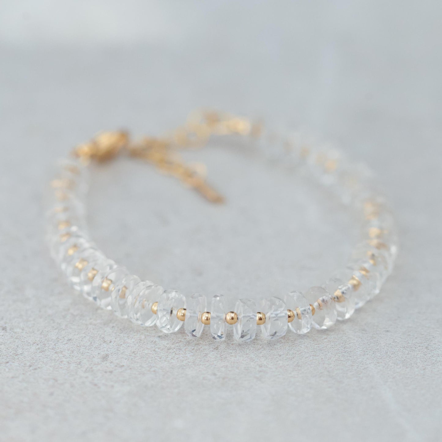 AAAA+ white topaz | white topaz bracelet | 100% genuine white topaz [EBWP1932_dip] | natural white topaz bracelet | white topaz beaded