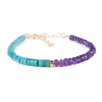 Amethyst and turquoise bracelet