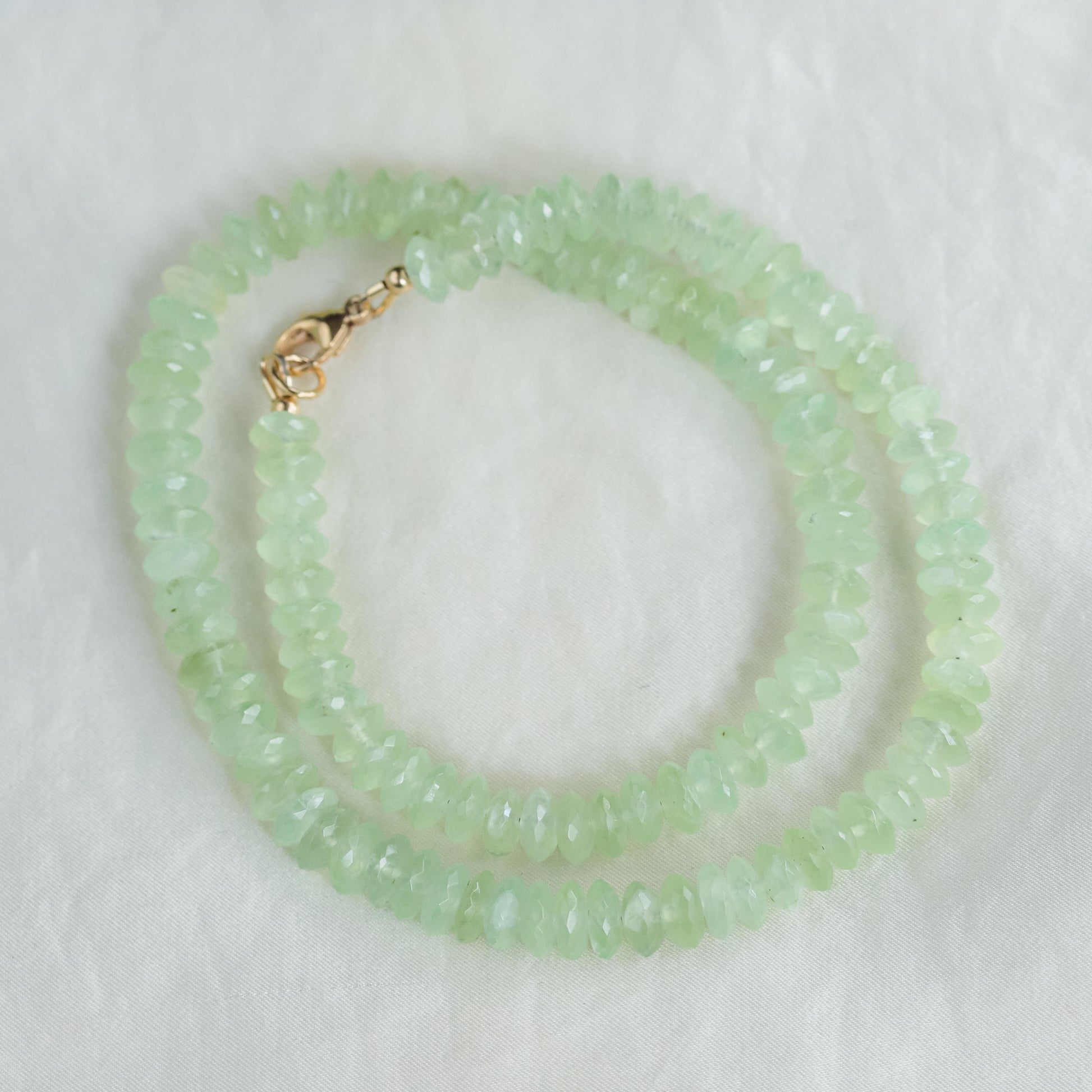 Prehnite Necklace – Soft Green Glow & Grounding Energy