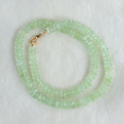 Prehnite Necklace – Soft Green Glow & Grounding Energy