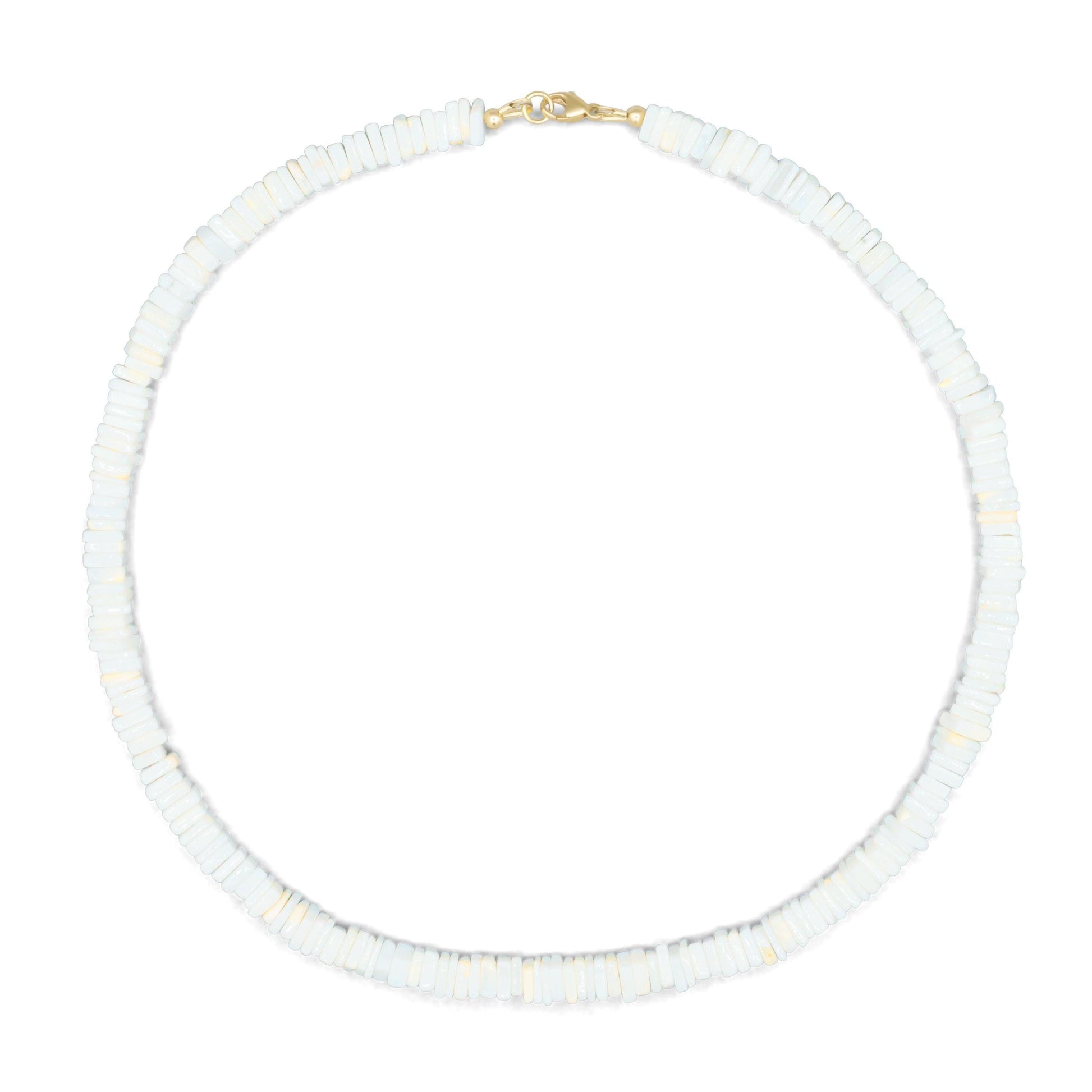 White opal Necklace | White opal necklace | White necklace [ENWP1490] | summer gemstone necklace | White opal necklace, opal