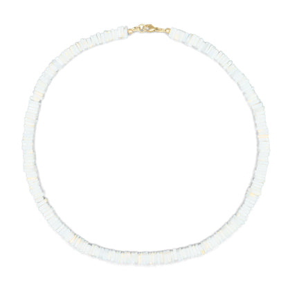 White opal Necklace | White opal necklace | White necklace [ENWP1490] | summer gemstone necklace | White opal necklace, opal