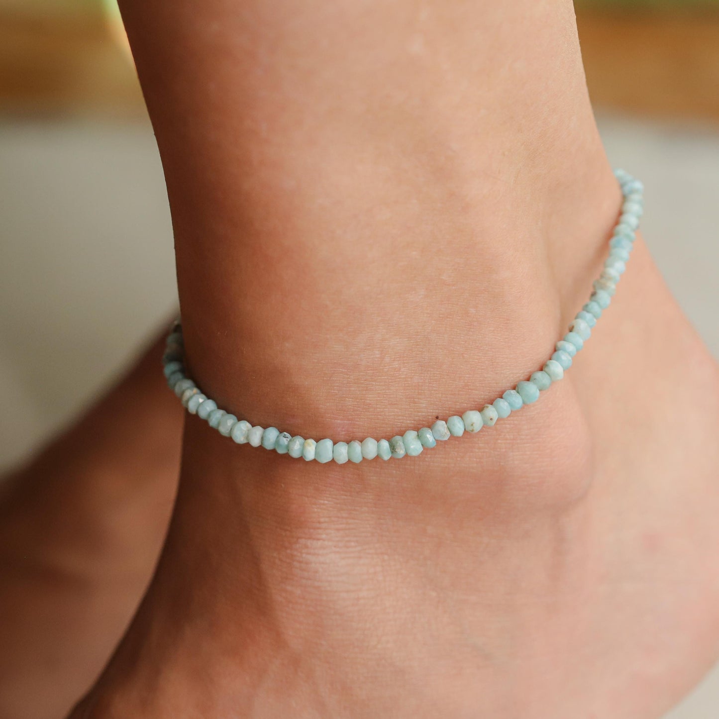 Larimar Anklet - 14K Gold Filled