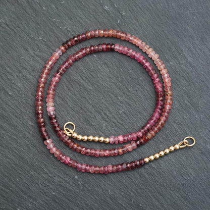 Pink Tourmaline Carabiner Necklace