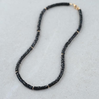 Grounding Black spinel necklace