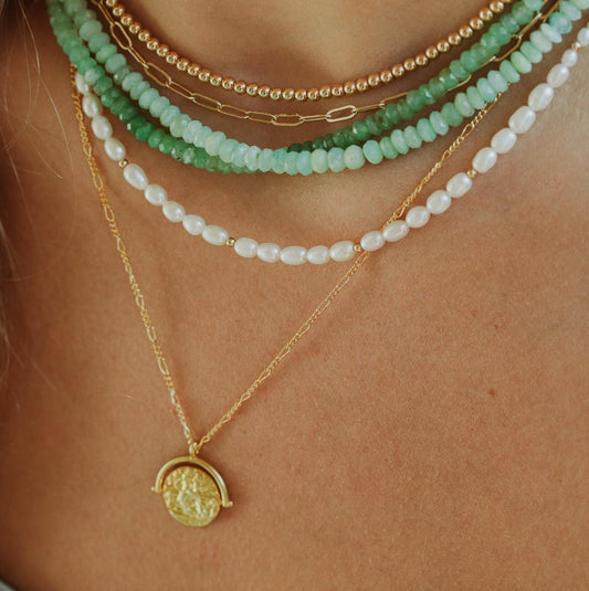 Ombre chrysoprase 14K gold filled