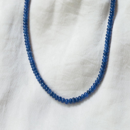 14K GOLD Burma Blue Sapphire Necklace - Blue Sapphire Necklace [ENBM1831] - September Birthstone gift - Blue Sapphire | blue sapphire