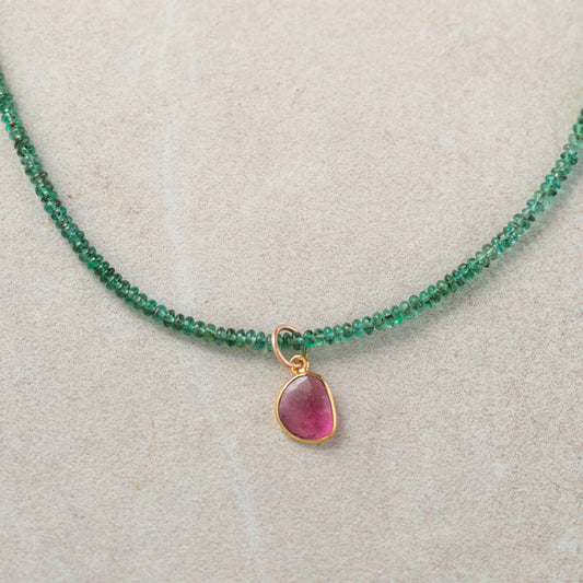 Zambian Emerald + Pink Tourmaline