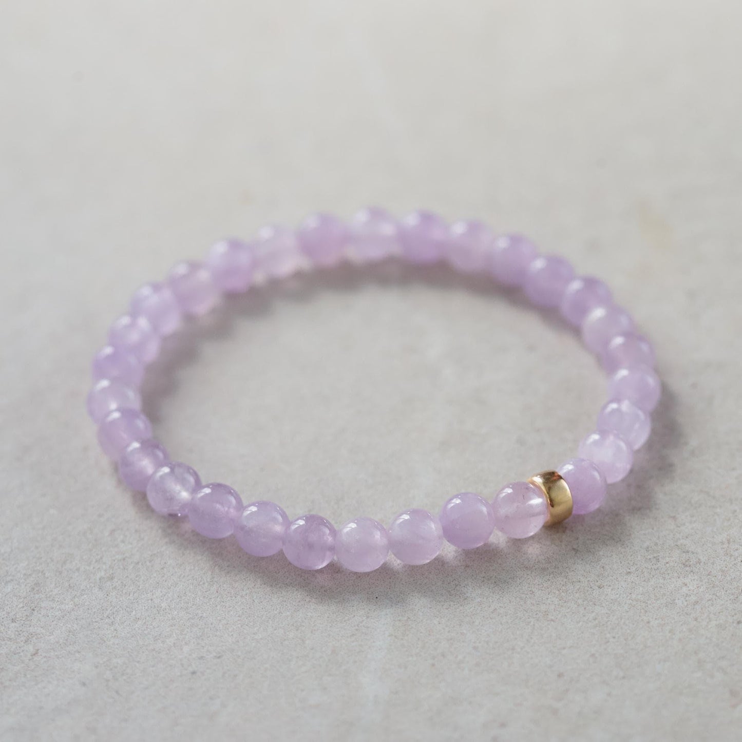 14K GOLD Lavender Amethyst Bracelet 6mm | Soothing lavender amethyst | [EBAM1666] Light purple gemstone bracelet, amethyst birthstone