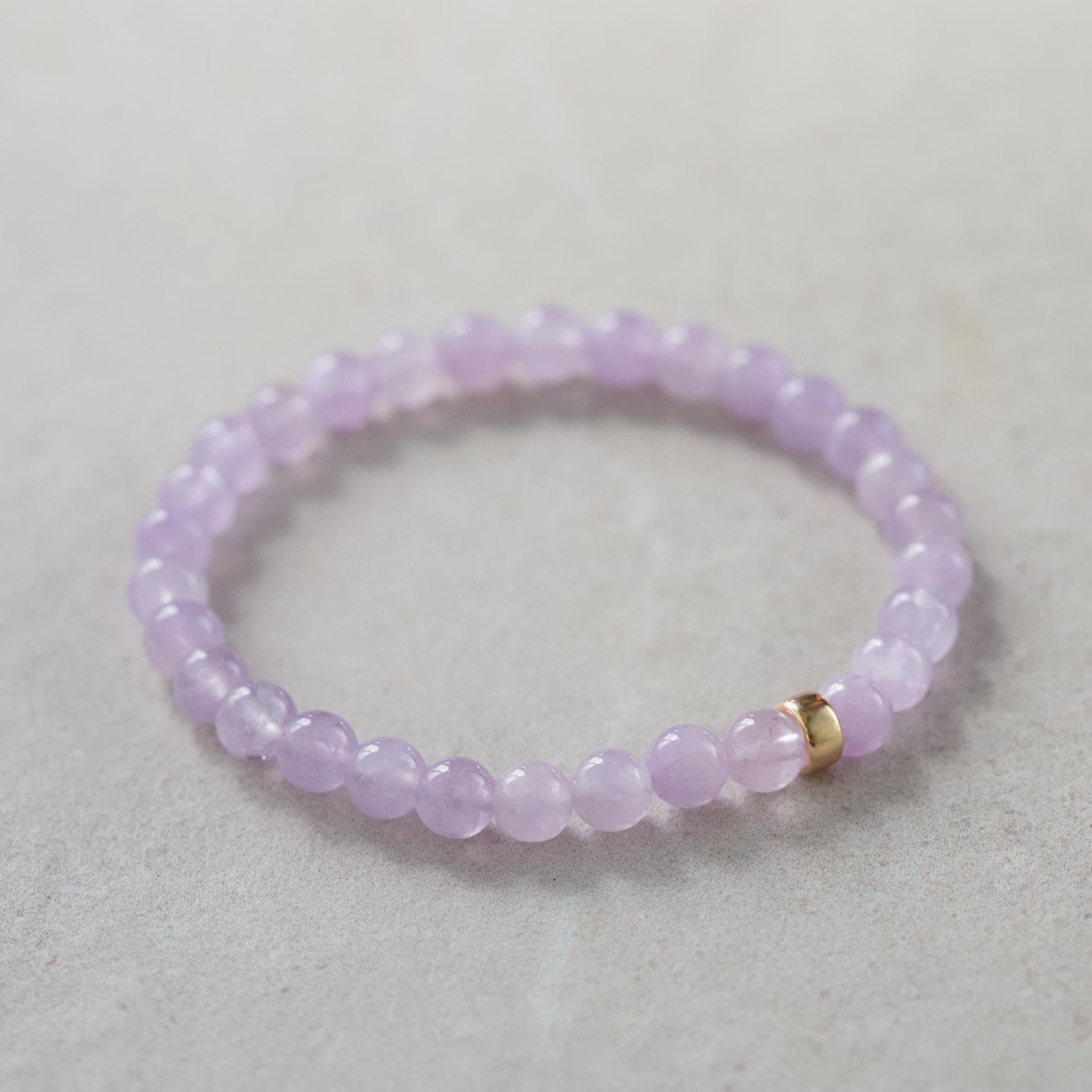 14K GOLD Lavender Amethyst Bracelet 6mm | Soothing lavender amethyst | [EBAM1666] Light purple gemstone bracelet, amethyst birthstone