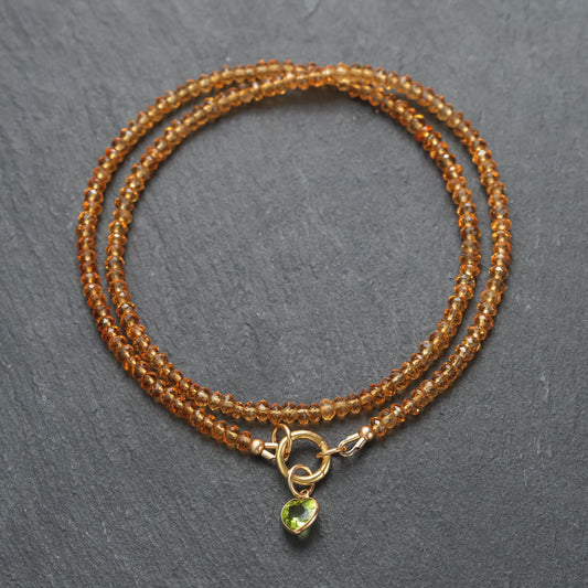 Citrine Daisy Necklace