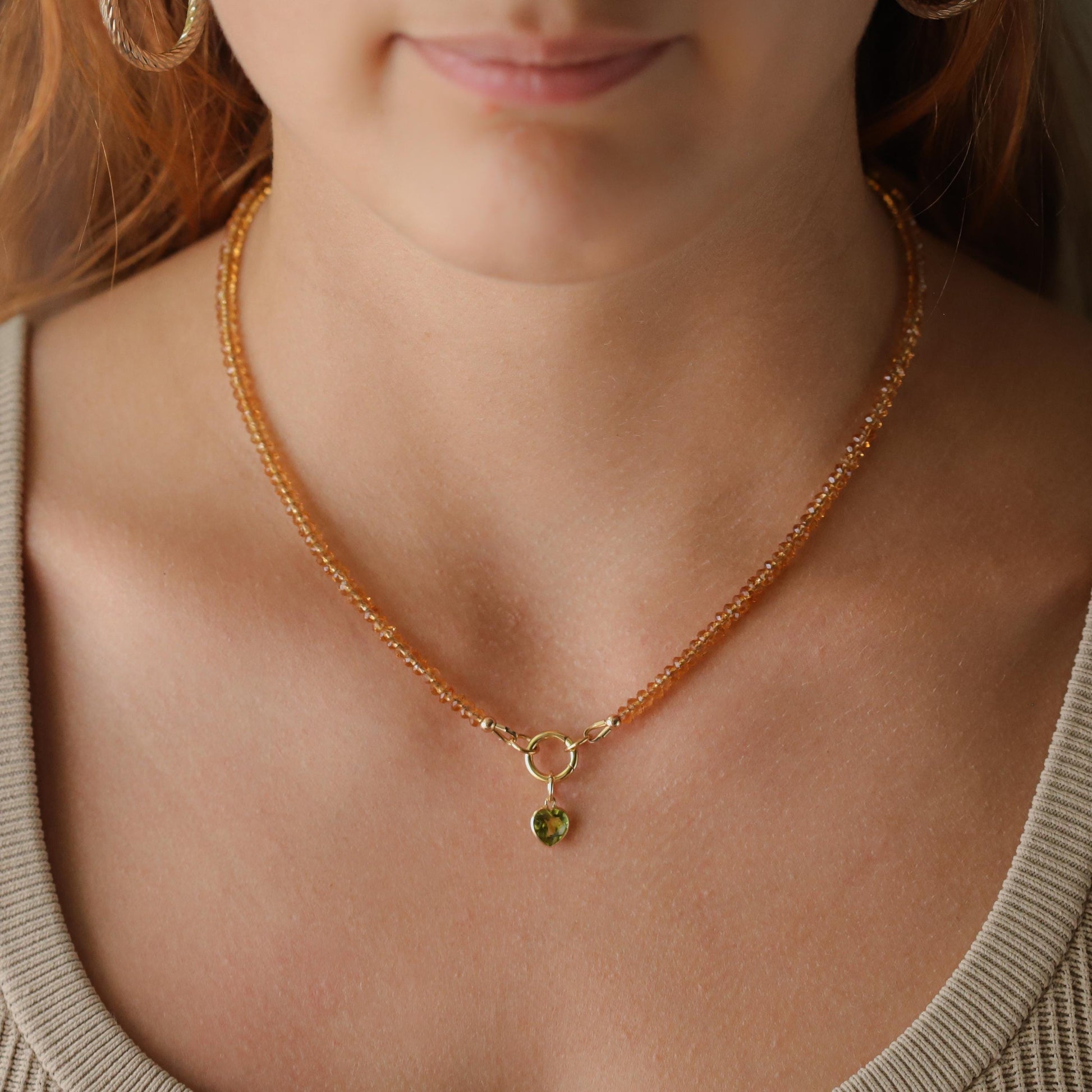 Citrine Daisy Necklace