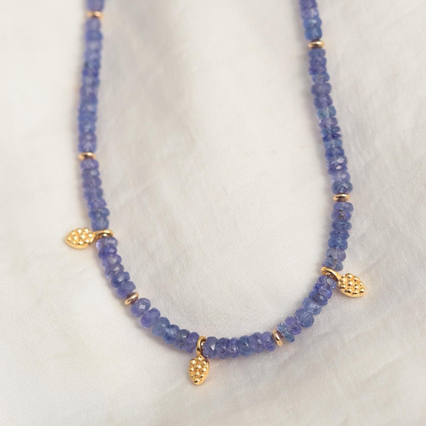 Tanzanite drop necklace