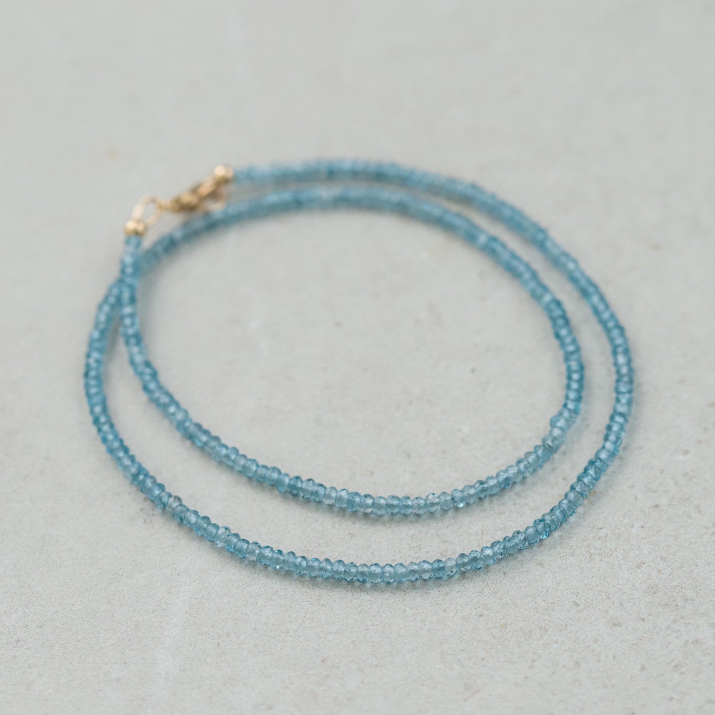 London Blue Topaz Necklace [ENLM1099] Deep Blue Clarity, Sterling Silver, Gold Filled or Solid 14K Gold