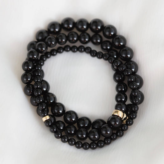 Black tourmaline gold corrugated