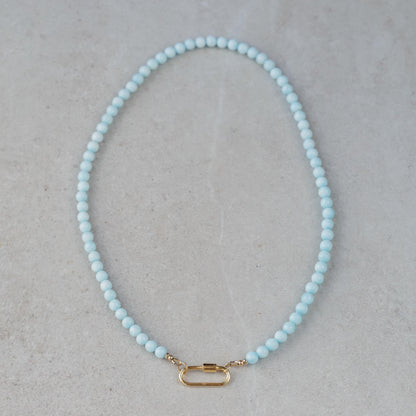 AAAA+ Hemimorphite Beaded Necklace, 6mm Hemimorphite necklace | [ENHP1621] Hemimorphite Necklace | Hemimorphite Necklace | Hemimorphite