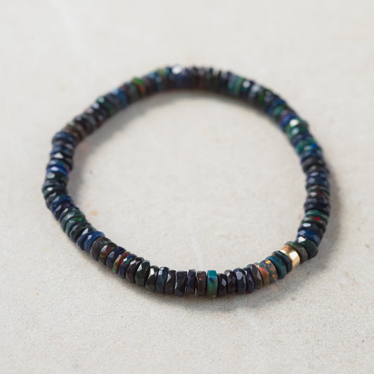 Black Opal Bracelet - 14K