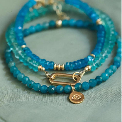 Apatite Evil Eye Bracelet