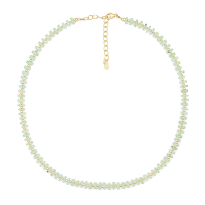 Heishi Gemstone Necklace - 14K gold filled