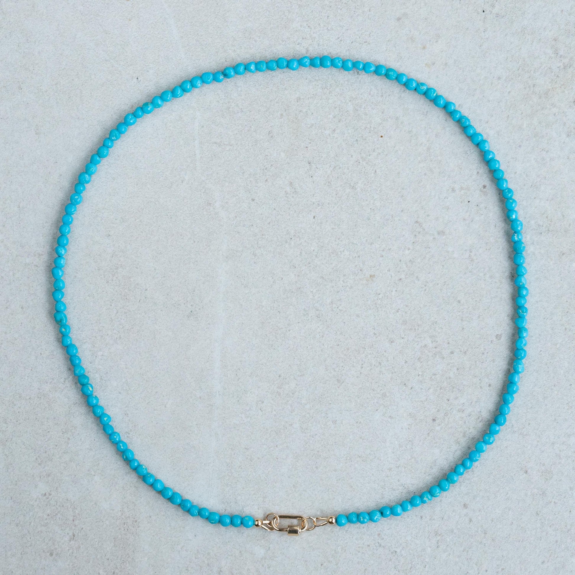 14K GOLD Sleeping Beauty, Turquoise nugget necklace, Arizona Beaded Turquoise Necklace [ENSM1510], Sleeping Beauty Turquoise Beaded Necklace