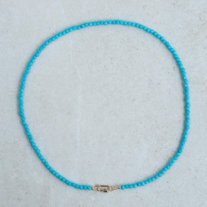 14K GOLD Sleeping Beauty, Turquoise nugget necklace, Arizona Beaded Turquoise Necklace [ENSM1510], Sleeping Beauty Turquoise Beaded Necklace