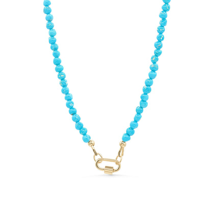 14K GOLD Sleeping Beauty, Turquoise nugget necklace, Arizona Beaded Turquoise Necklace [ENSM1510], Sleeping Beauty Turquoise Beaded Necklace