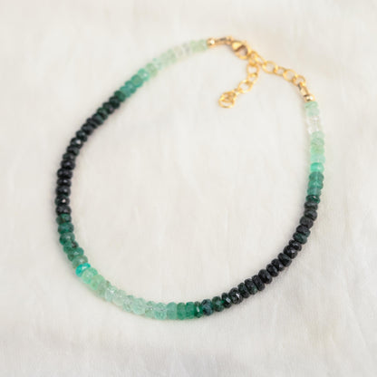 Emerald Anklet - 14K