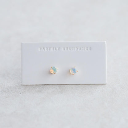 Ethiopian Opal Stud earring - 14K