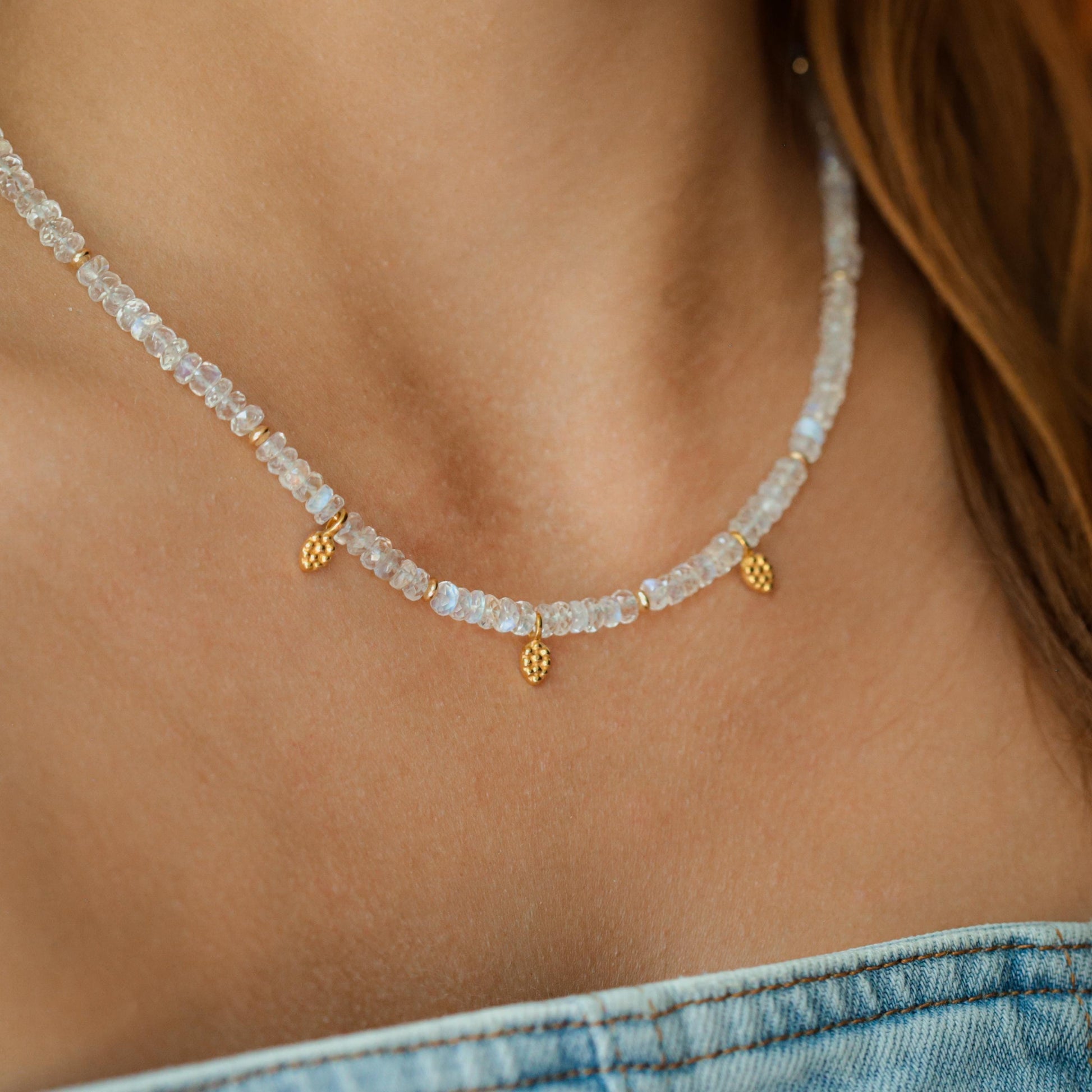 Rainbow Moonstone Necklace – Ethereal Glow