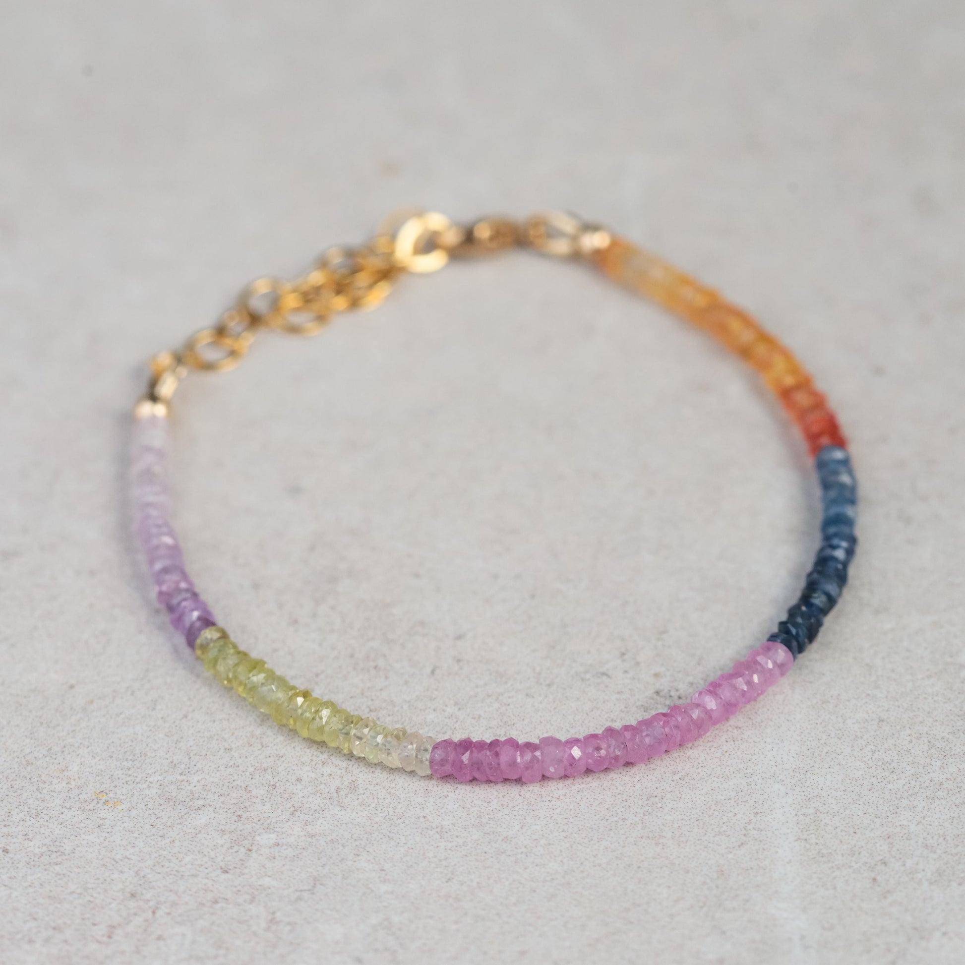 14K Multisapphire bracelet