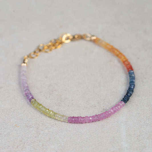 14K Multisapphire bracelet