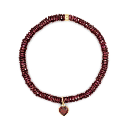 Smooth Garnet Bracelet, Delicate Garnet Rondel Stacking Bracelet, genuine garnet bracelets, Tiny Beads Garnet 4-5mm | gold garnet bracelet