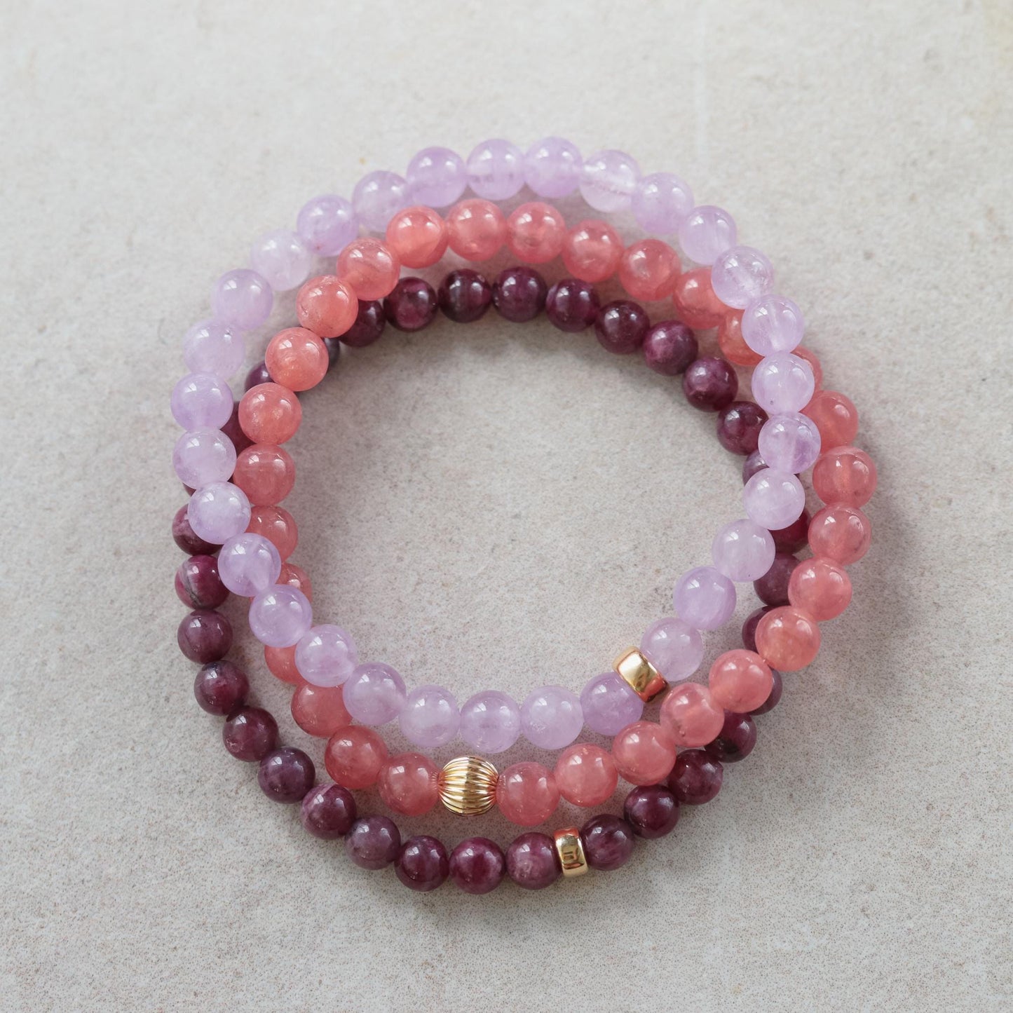 Genuine Ruby 6mm - 14K Gold