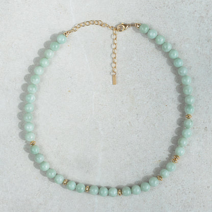 Jadeite Necklace | Beaded Jade gemstone necklace | Genuine jade necklace | [ENJP1728] green jade necklace |women's jade necklace | Jade