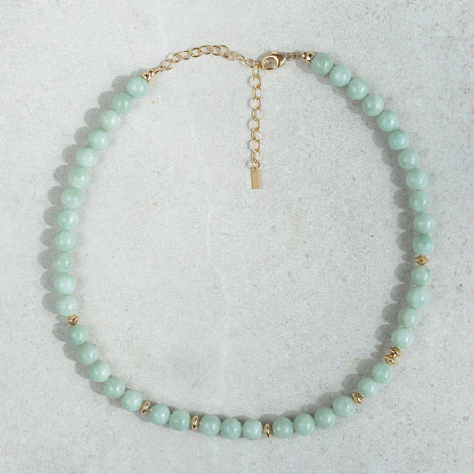Jadeite Necklace | Beaded Jade gemstone necklace | Genuine jade necklace | [ENJP1728] green jade necklace |women's jade necklace | Jade