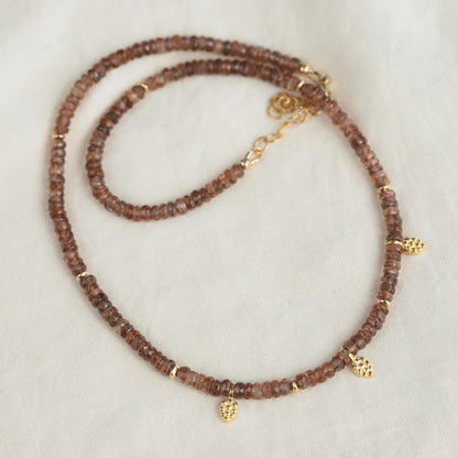 Stack of 3! Andalusite Necklace | Andalusite Beaded Necklace | Andalusite necklace for women | AAAA+ Andalusite | real Andalusite jewelry W