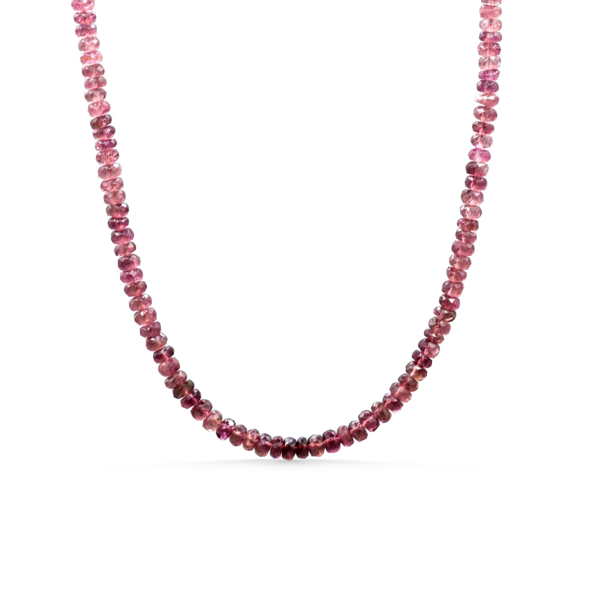 Pink Tourmaline Necklace - 14K