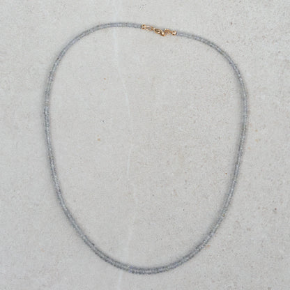 Grey Sapphire Necklace - 14K