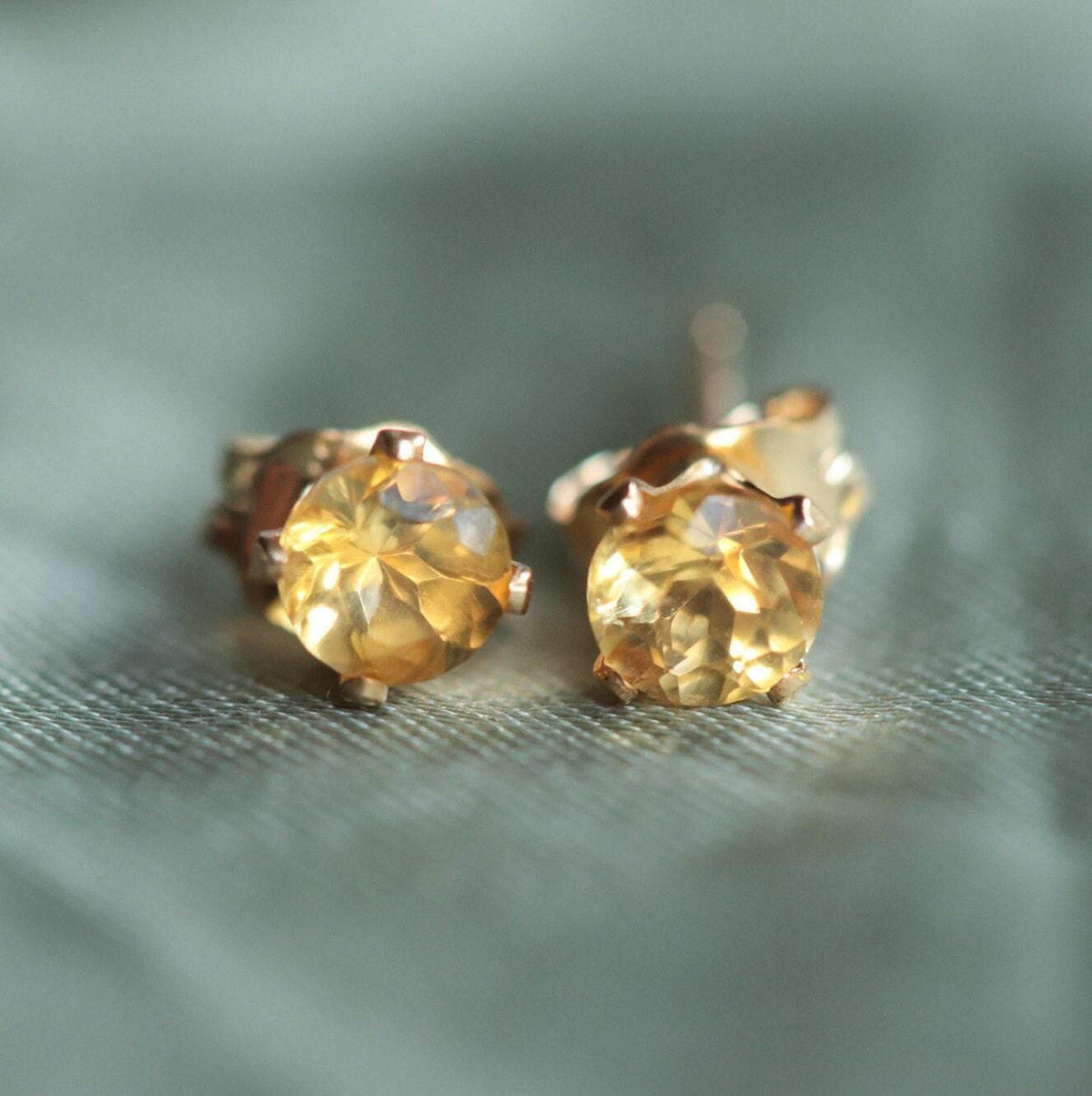 Citrine Stud Earrings