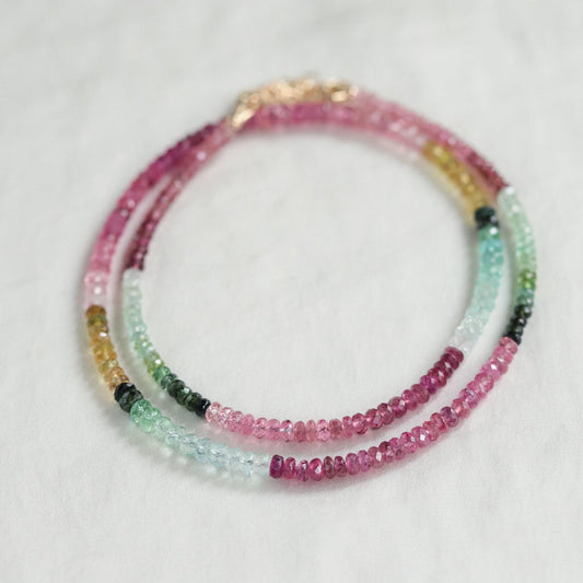 Watermelon tourmaline necklace