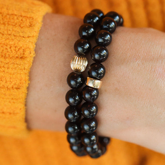 14K GOLD Garnet Bracelet 8mm - January Birthday Gift, Garnet 8mm bracelet [EBGM1576] Natural AAA Garnet Jewelry, Red Jewelry, Garnet