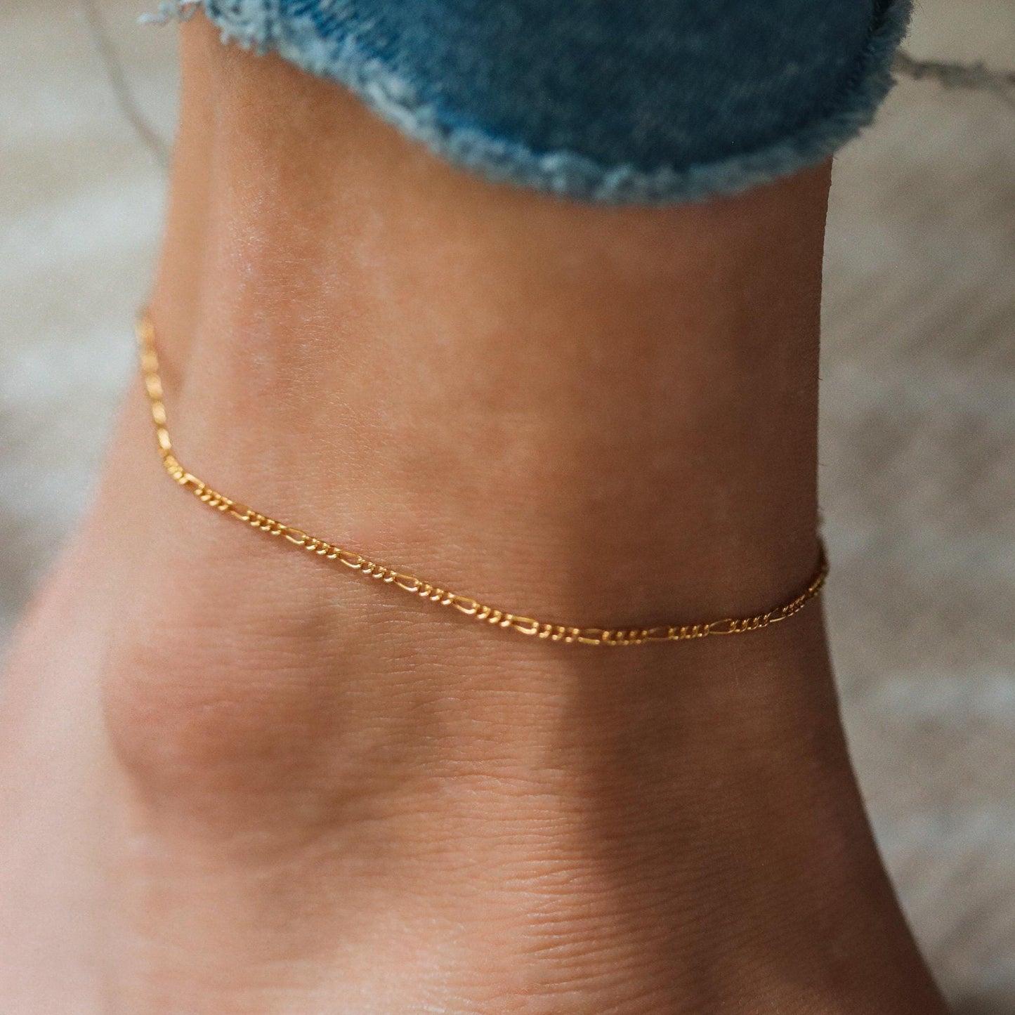 Set of TWO 14K gold filled anklets | ankle bracelet gold filled [EAGP1125] | paperclip anklet | gold chain anklet | gift for her