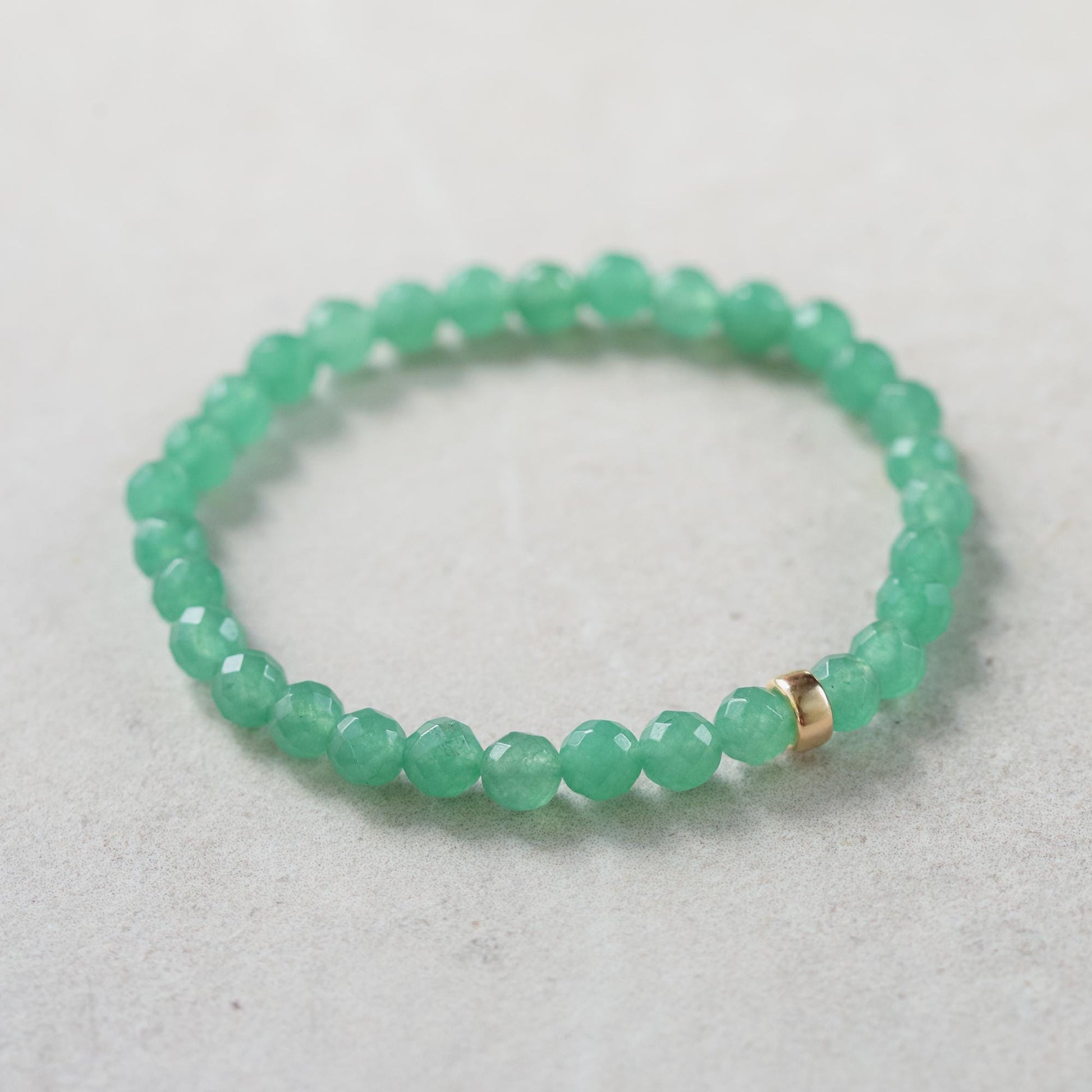 Aventurine Bracelet 6mm - 14K